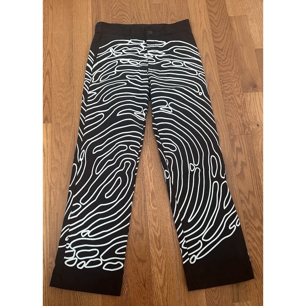 NEW Hot Lava Thumbprint Pants Black White Size Small‎ Urban Outfitters Y2K Artsy